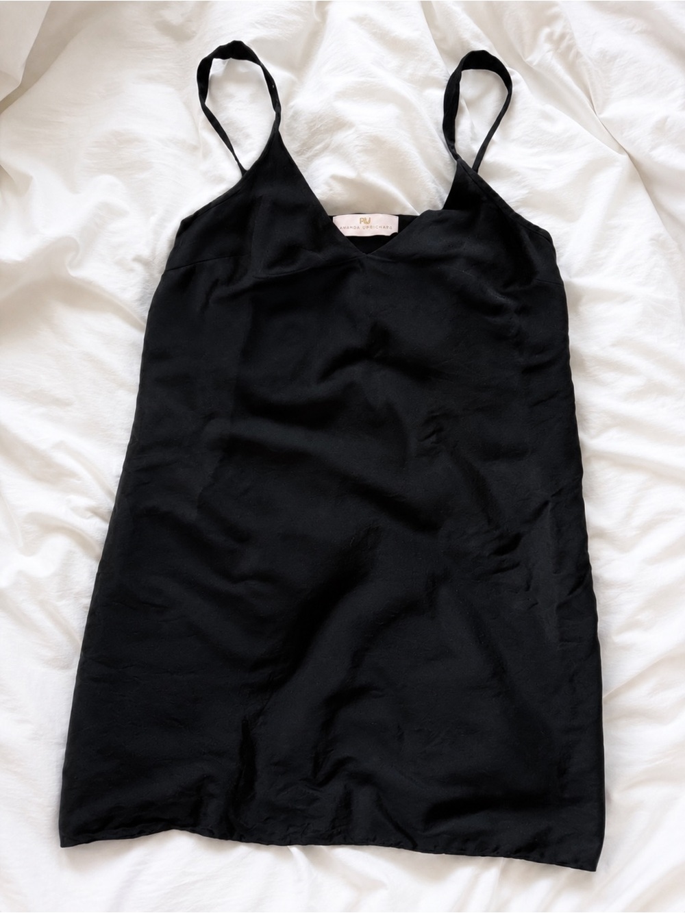 Amanda Uprichard 100% Silk Black Slip Dress LBD